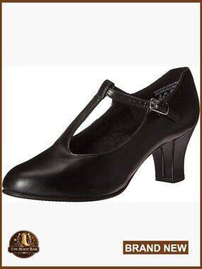 Women's Dance Shoes T-Strap 2" Heel Leather Sole Ballet Character